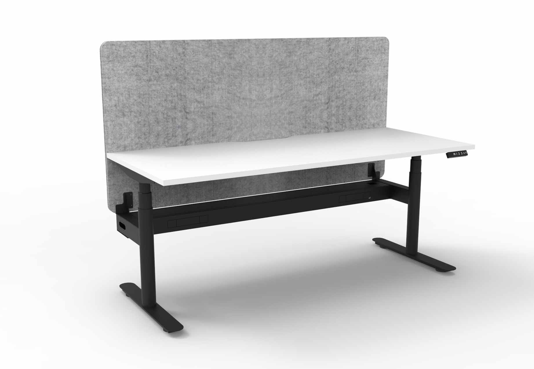 Halo+ Sit-Stand Workstation - Cable Tray and Eco Screen